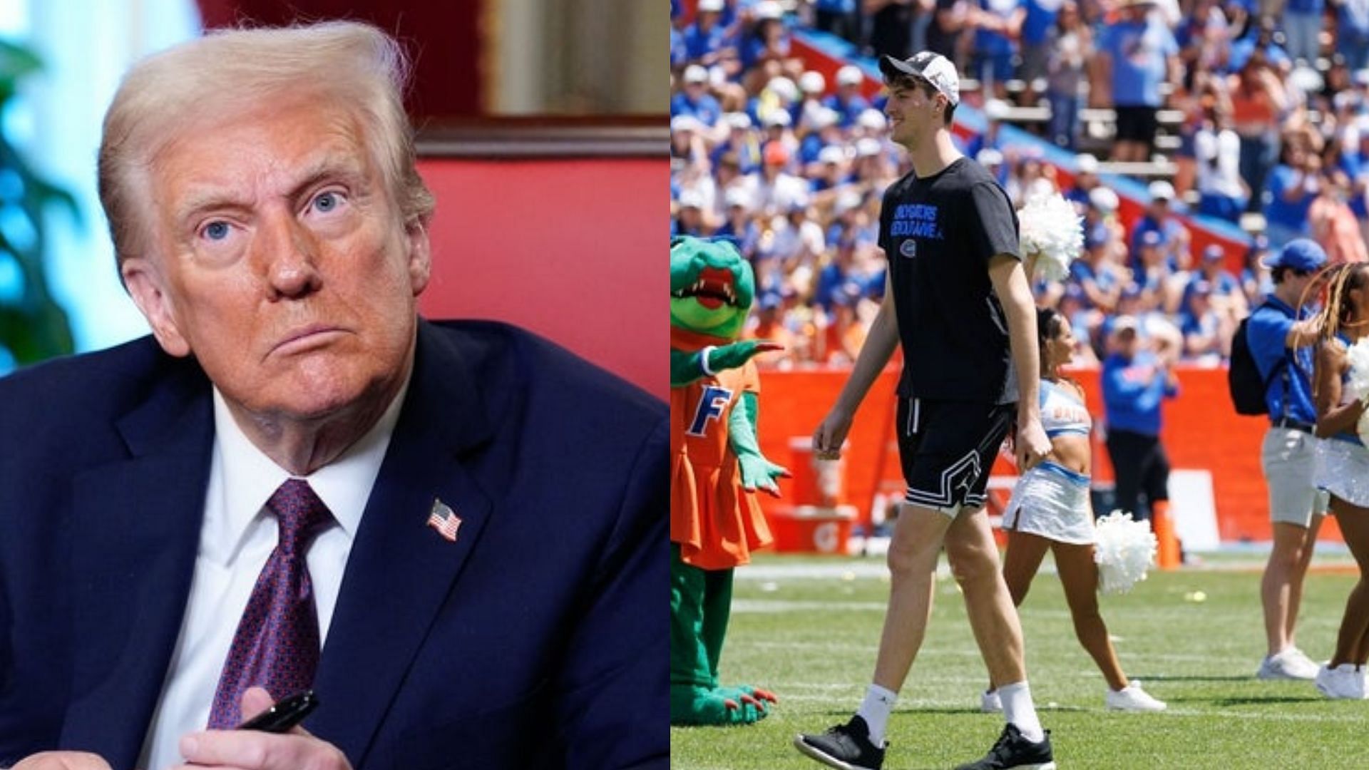 President Donald Trump and Olivier Rioux