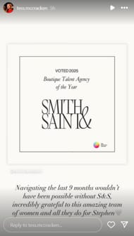 لقطة شاشة لتاريخ IG لتيس McCracken. الاعتمادات - tess.mccracken