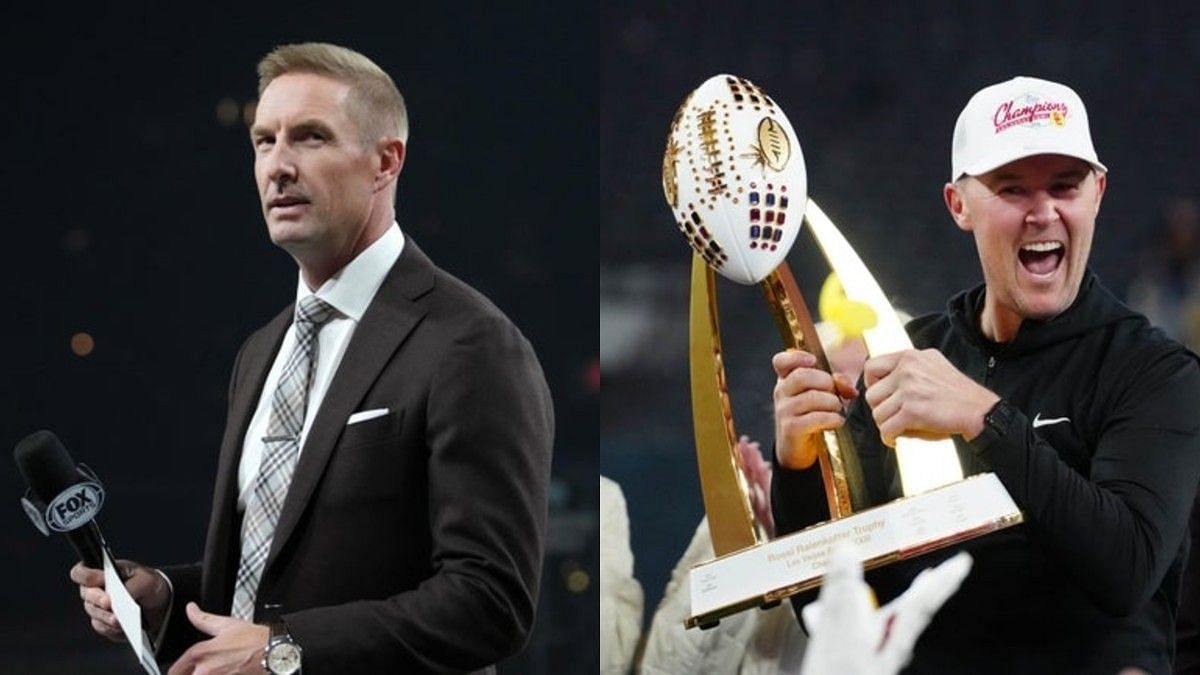 Joel Klatt (L) Holiday Bowl-Louisville at Southern California &amp; Lincoln Riley (R)  Las Vegas Bowl-Texas A&amp;M at Southern California (Image credit: Imagn)