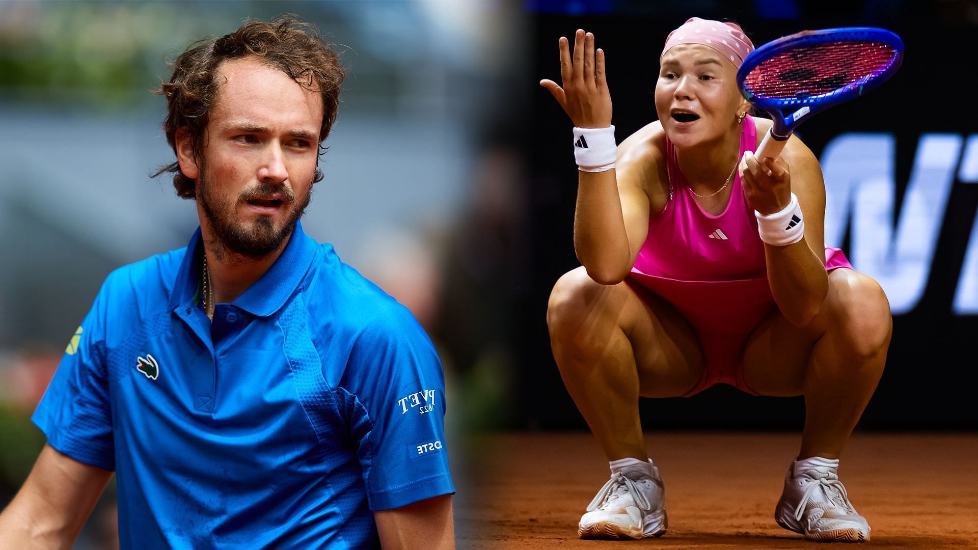 Daniil Medvedev (Left), Diana Schnaider (Right)