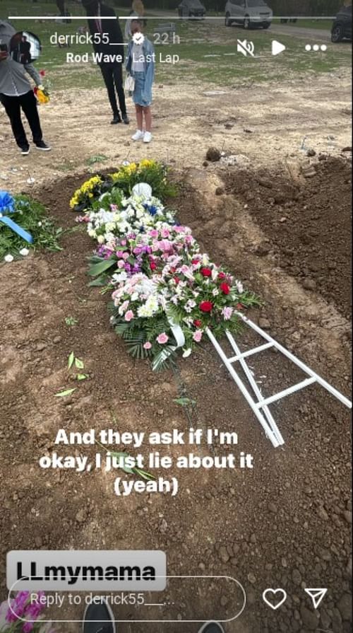 Derrick Harmon commemorates his mother Tiffany Saine