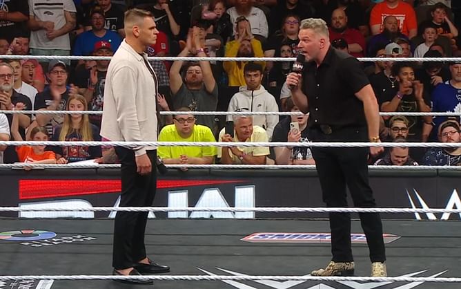 [WATCH] Pat McAfee nearly makes a huge botch during his segment with Gunther on RAW