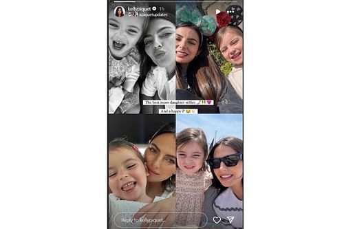 Snapshot of Kelly Piquet's Story with her daughter...Credits-Instagram