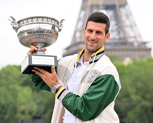 Novak Djokovic at the 2023 French Open - Source: Getty