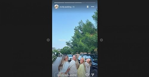 Still from Riley Leonard's girlfriend Molly Walding's Instagram story/@molly.walding