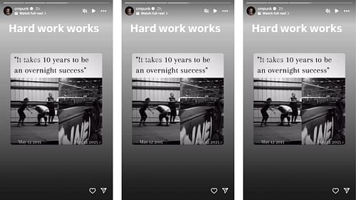 Punk sent a heartfelt message to Perez today on Instagram. [Image credit: CM Punk's Instagram story]