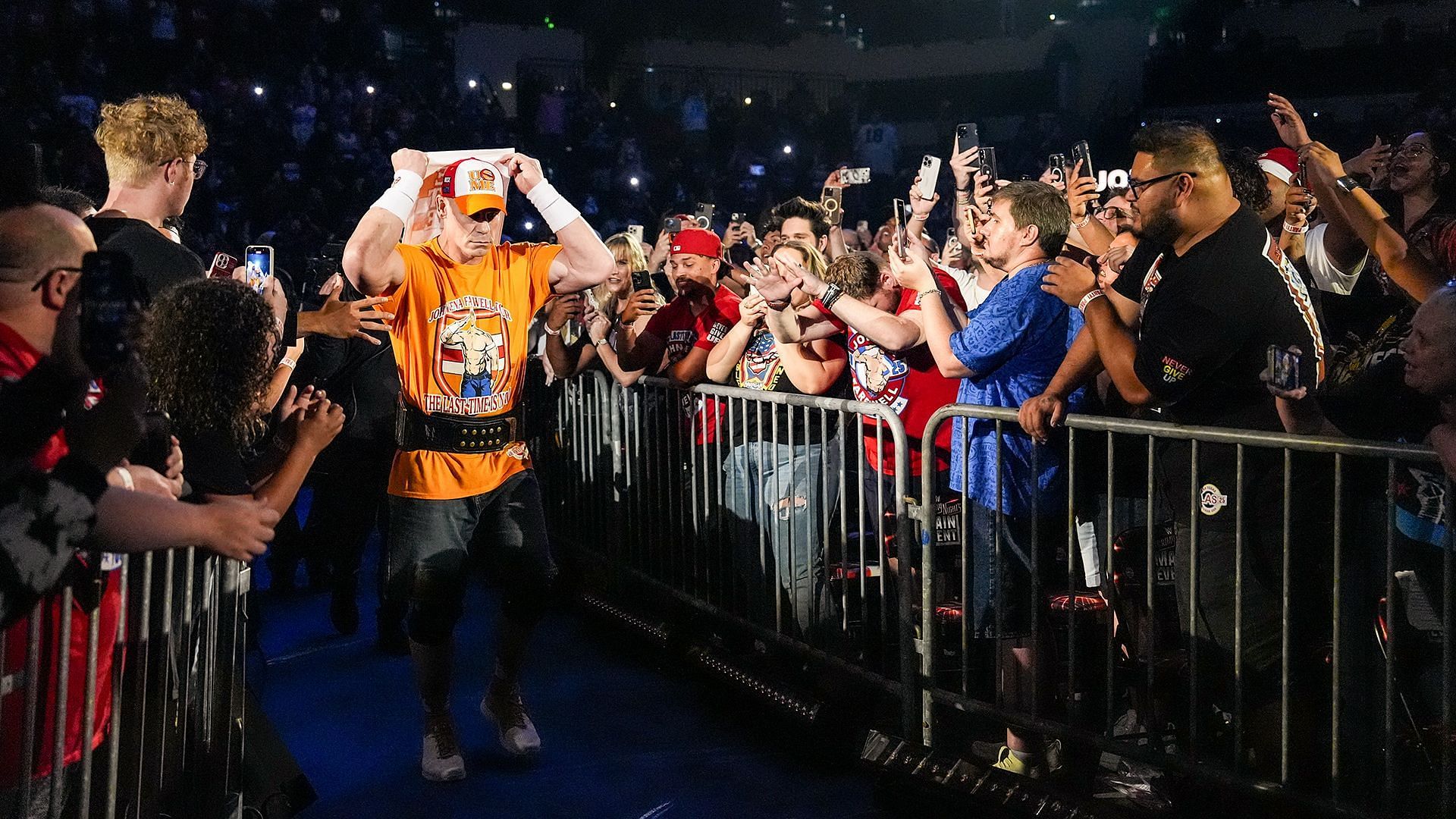 John Cena heads to the ring at WWE SNME