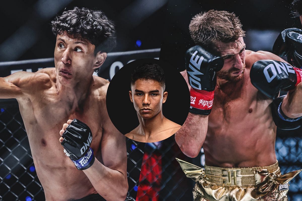 Nabil Anane (left) and Jonathan Haggerty (right) with Johan Ghazali | Image credit: ONE Championship
