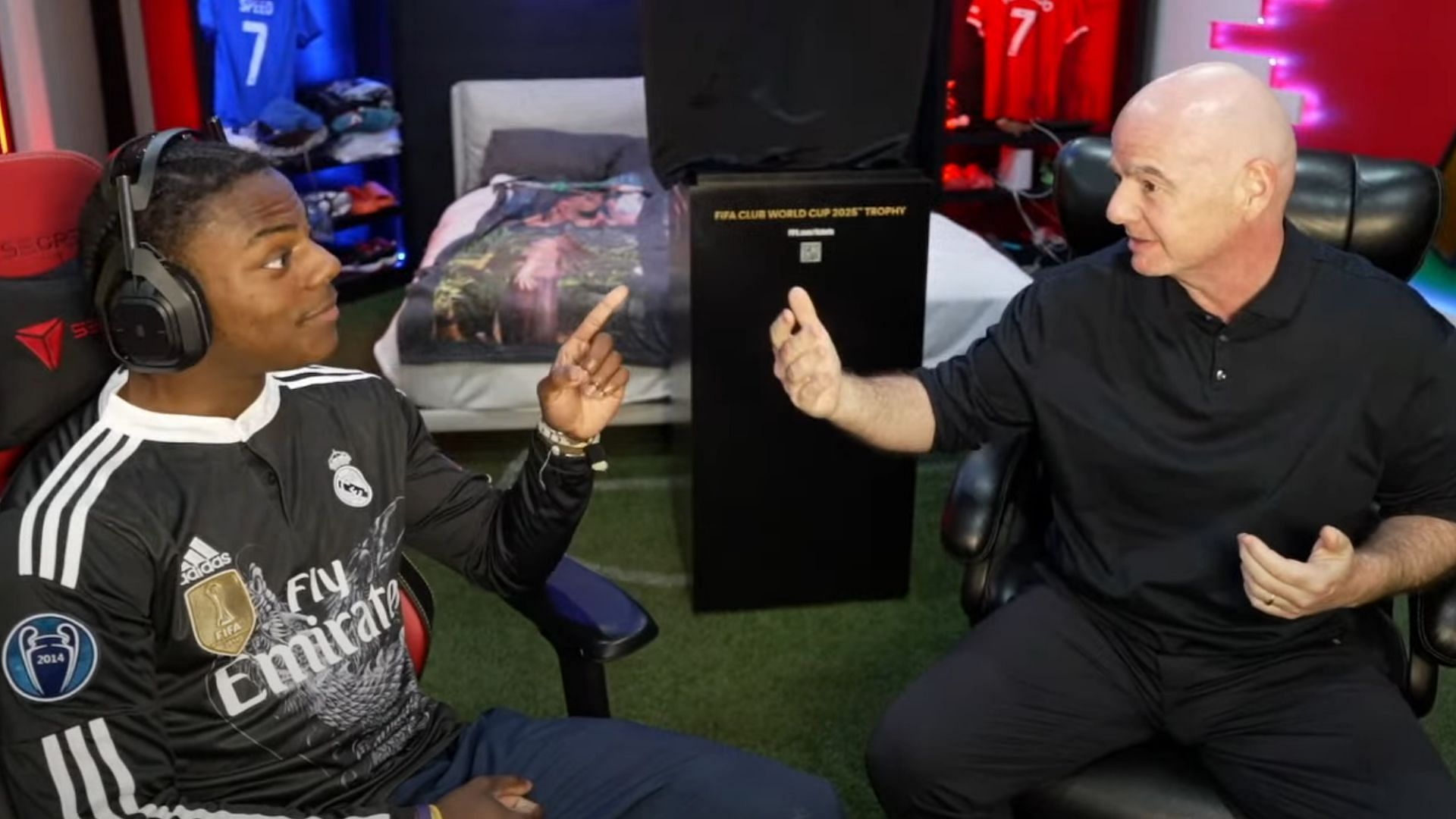 The FIFA President shared some breaking news on IShowSpeed