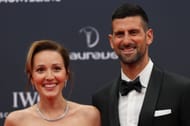 Novak Djokovic with wife Jelena at the Laureus World Sports Awards 2024 - Source: Getty