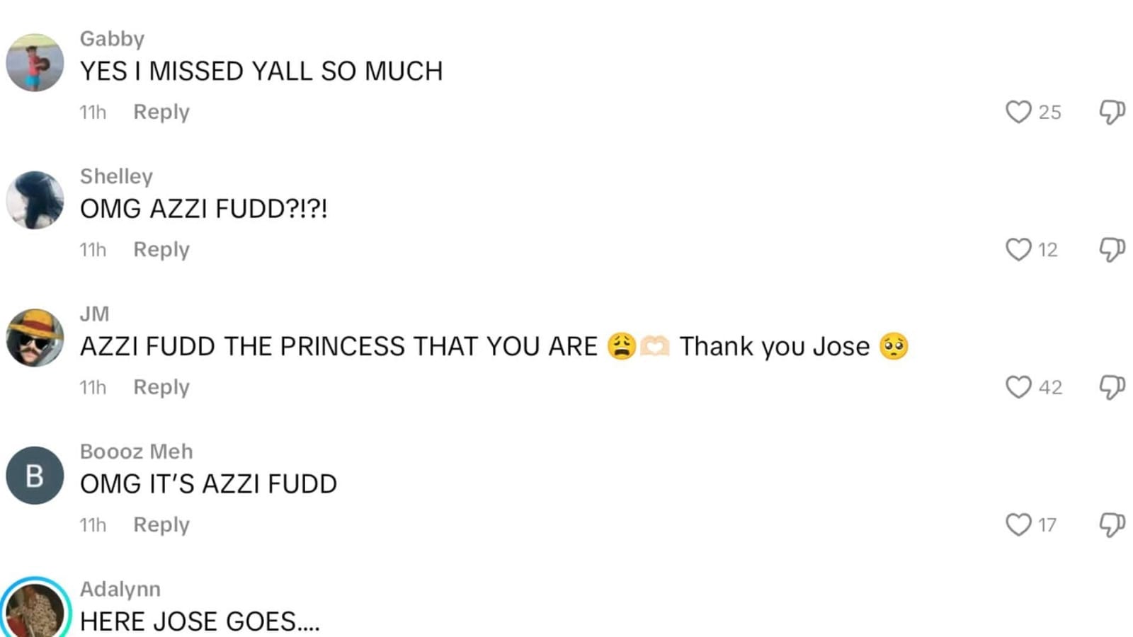 Fans can't hide their excitement as Jose and Azzi Fudd share new TikTok ...
