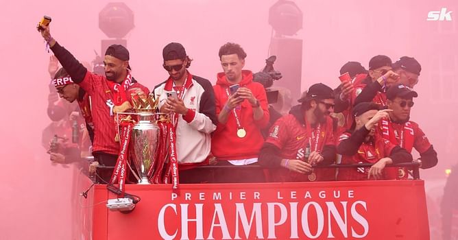 “Now leave us alone, we’ve got to party” - Liverpool star makes hilarious claim during impromptu interview conducted amid trophy parade