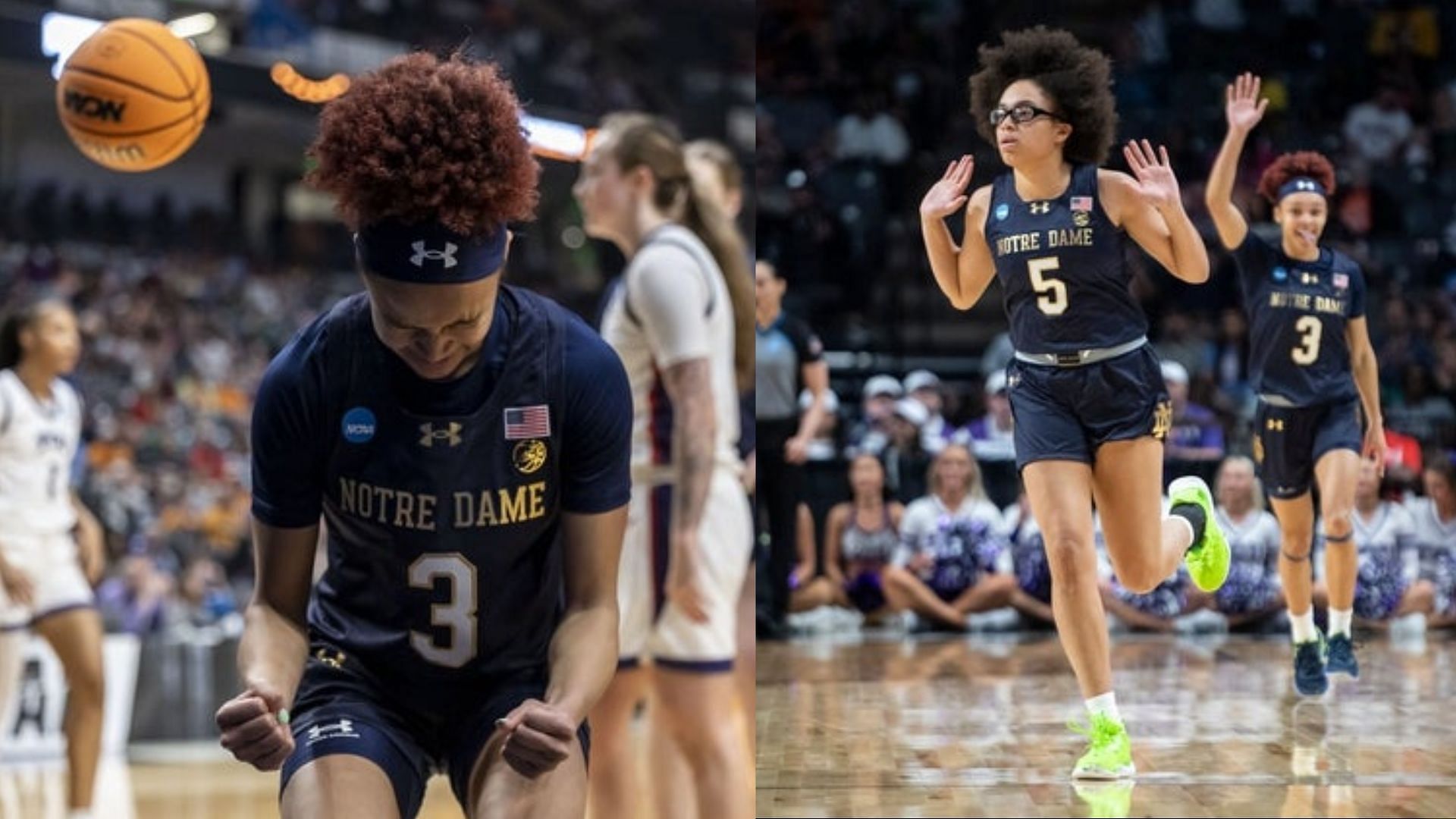 College basketball stars Hannah Hidalgo and Olivia Miles