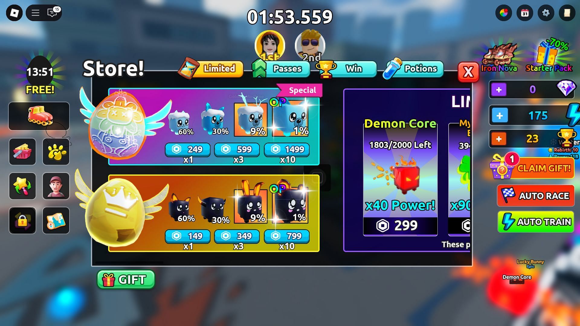 Inside the game (image via Roblox)