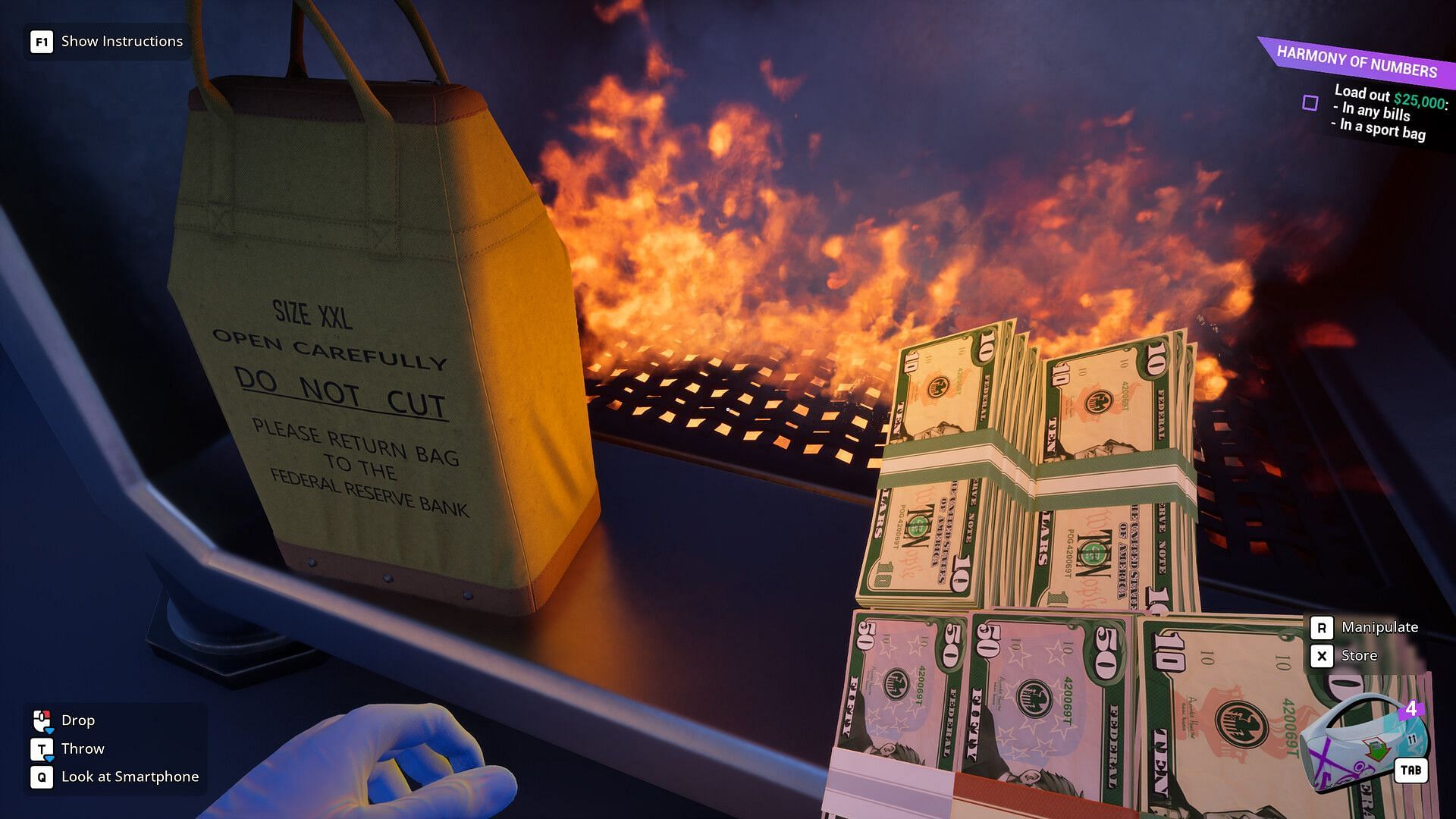 Methods to Burn Trash in Cash Cleaner Simulator (Image via Forklift Interactive || Digital Pajamas)