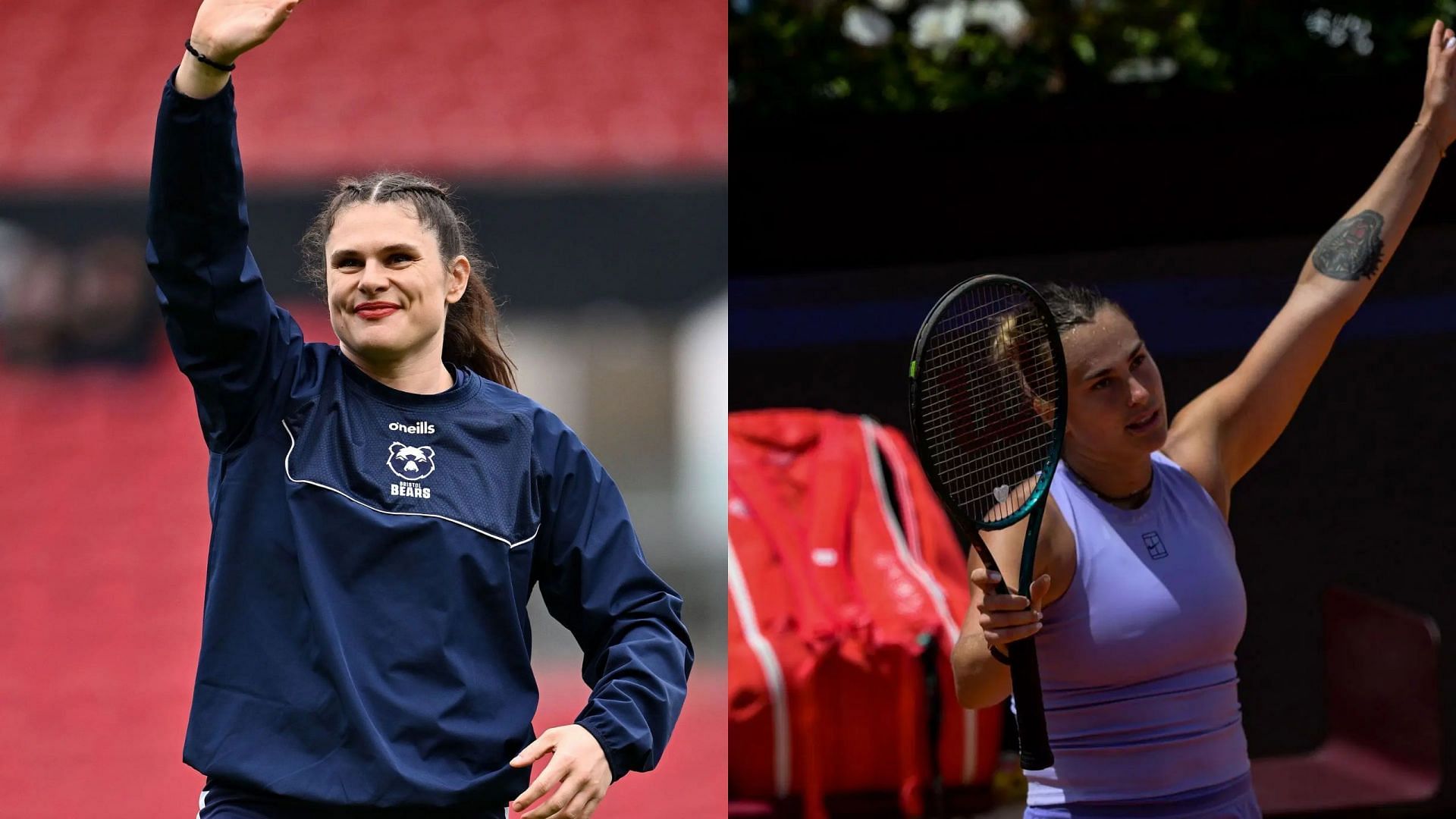 Ilona Maher [L] and Aryna Sabalenka [R] | Source: Getty Images