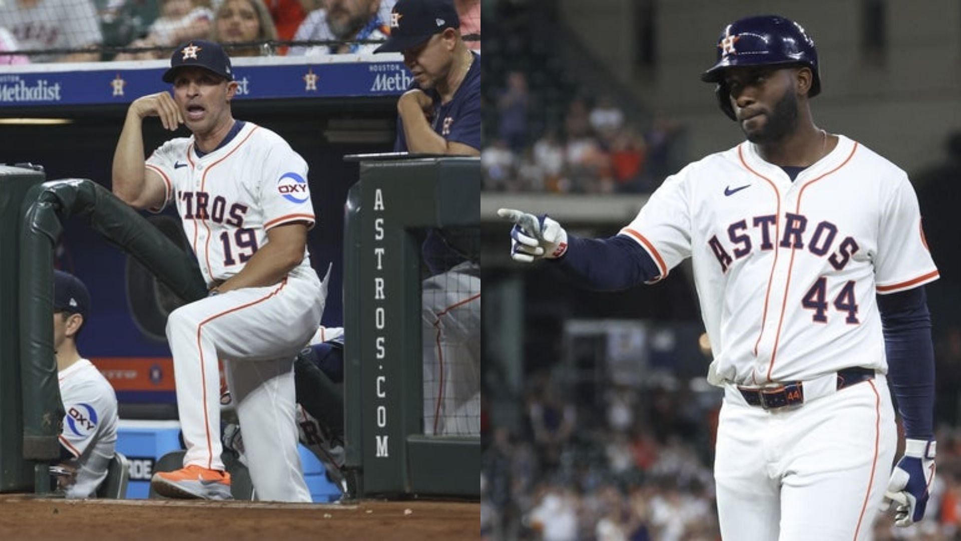 Houston Astros Manager Joe Espada &amp; Slugger Yordan Alvarez