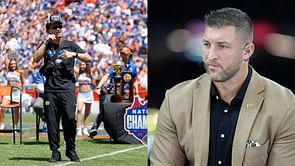 "Stealing the spotlight", "So jealous right now": College hoops fans react as Walter Clayton Jr. crosses paths with Tim Tebow during White House visit