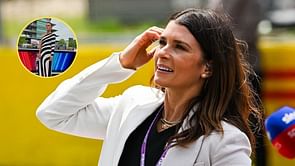 Danica Patrick makes fashion statement in black and white striped gown at Indy 500