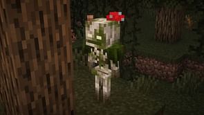 "Trick shot is crazy": A hilarious Minecraft Bedrock clip shows a skeleton nailing a 360-degree shot