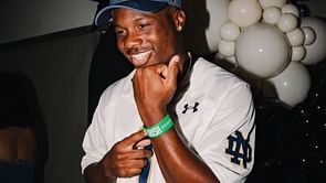 Four star elite recruit Javian Osborne shares a 4-word reaction as he commits to the Fighting Irish over the Wolverines