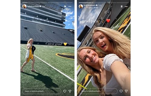 Feuerbach's IG stories for teammate Affolter | via @kyliefeuerbach/ig