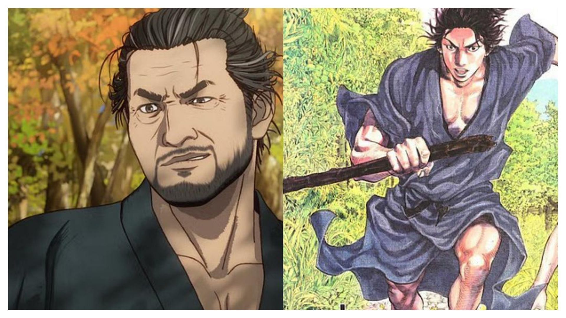 Miyamoto Musashi but from different stories (Image via Viz media and Sublimation)
