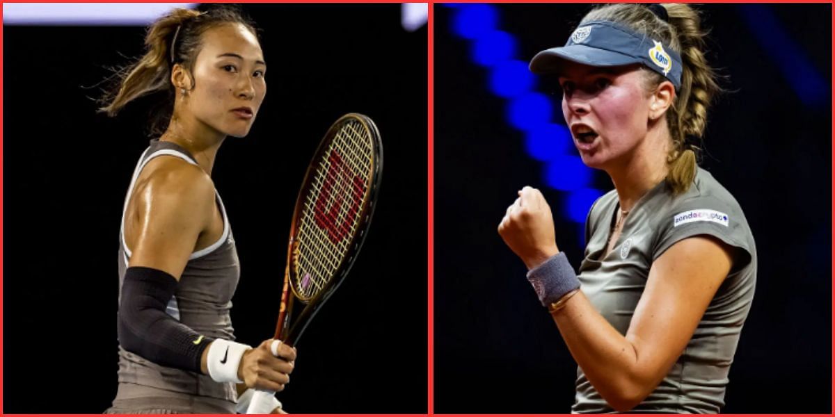 Zheng Qinwen (L) &amp; Magdalena Frech (R) (Source - GETTY)