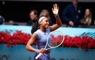 Coco Gauff celebrates her win in the Mutua Madrid Open - Source: Getty