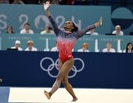 Simone Biles of the United States during the Olympic Games in Paris. (Photo via Getty Images)