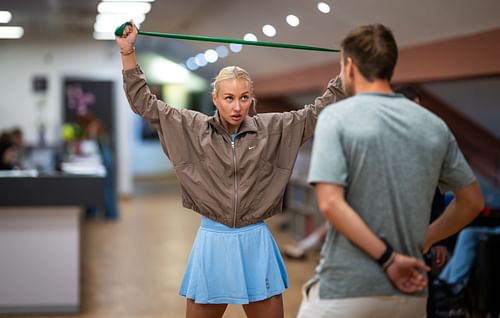Anastasia Potapvoa at the Italian Open 2025. (Photo: Getty)