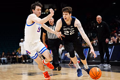 Butler's Patrick McCaffery posts 2-word reaction sitting courtside for Caitlin Clark's matchup vs Atlanta