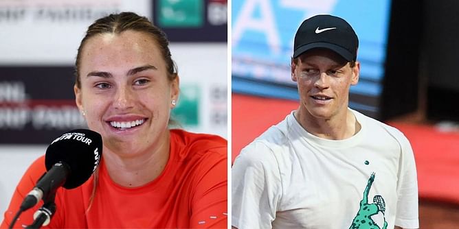 Aryna Sabalenka in splits after bizarre comparison to 'handsome' Jannik Sinner emerges from Italian Open practice
