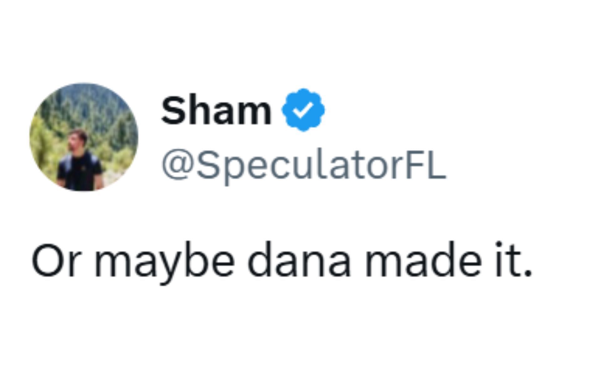 Fan&#039;s reaction [Screenshot courtesy: @SpinninBackfist on X]