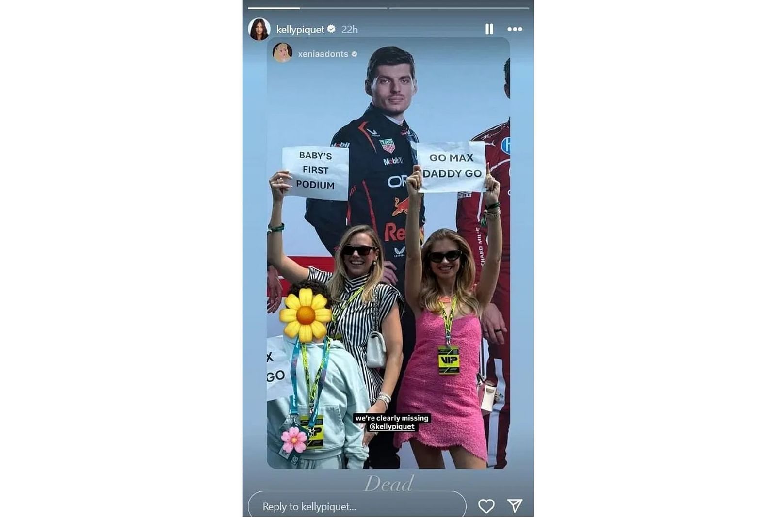 Kelly Piquet Kelly Piquet shares one-word reaction to Max Verstappen fans