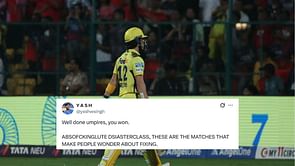'इंडियन फिक्सिंग लीग'- RCB vs CSK मैच के बाद अंपायरिंग पर उठे सवाल, फैंस ने फिक्सिंग के लगाए आरोप