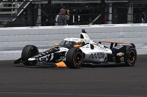 Pato O'Ward driving his #5 Arrow McLaren during Indy 500 practice - Source: Getty