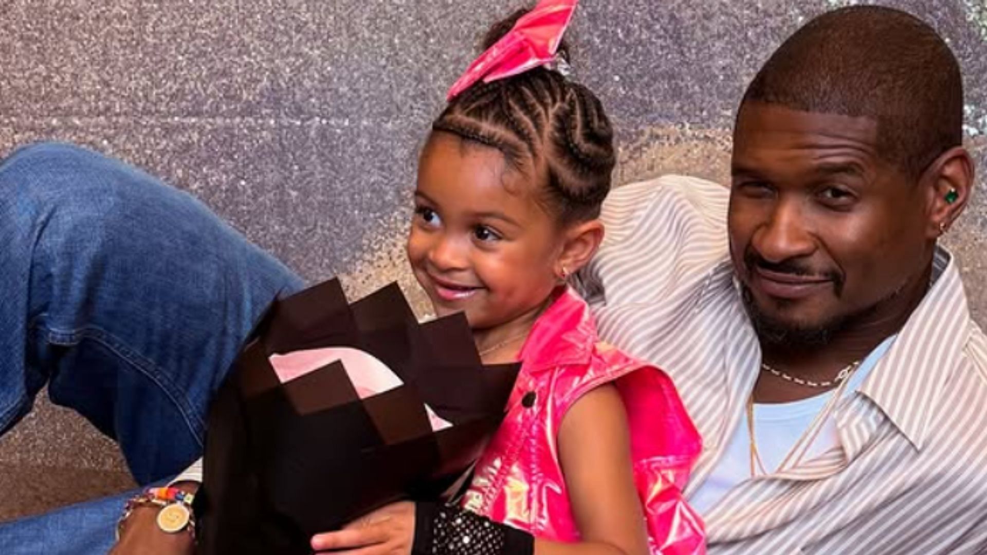 Usher with his daughter Sovereign. (Image via Instagram/@usher)