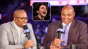 Watch: Charles Barkley and Kenny Smith seemingly ignore Kylie Jenner as they meet her BF Timothee Chalamet