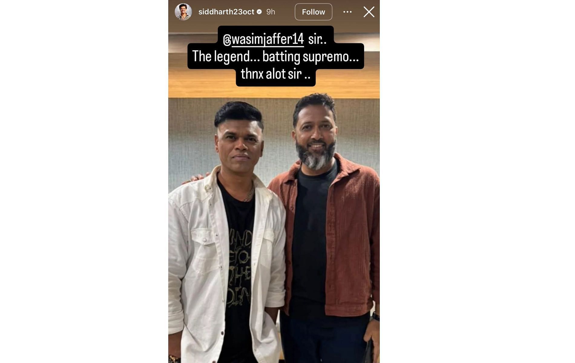 Screenshot of Siddharth Jadhav&#039;s Instagram story.