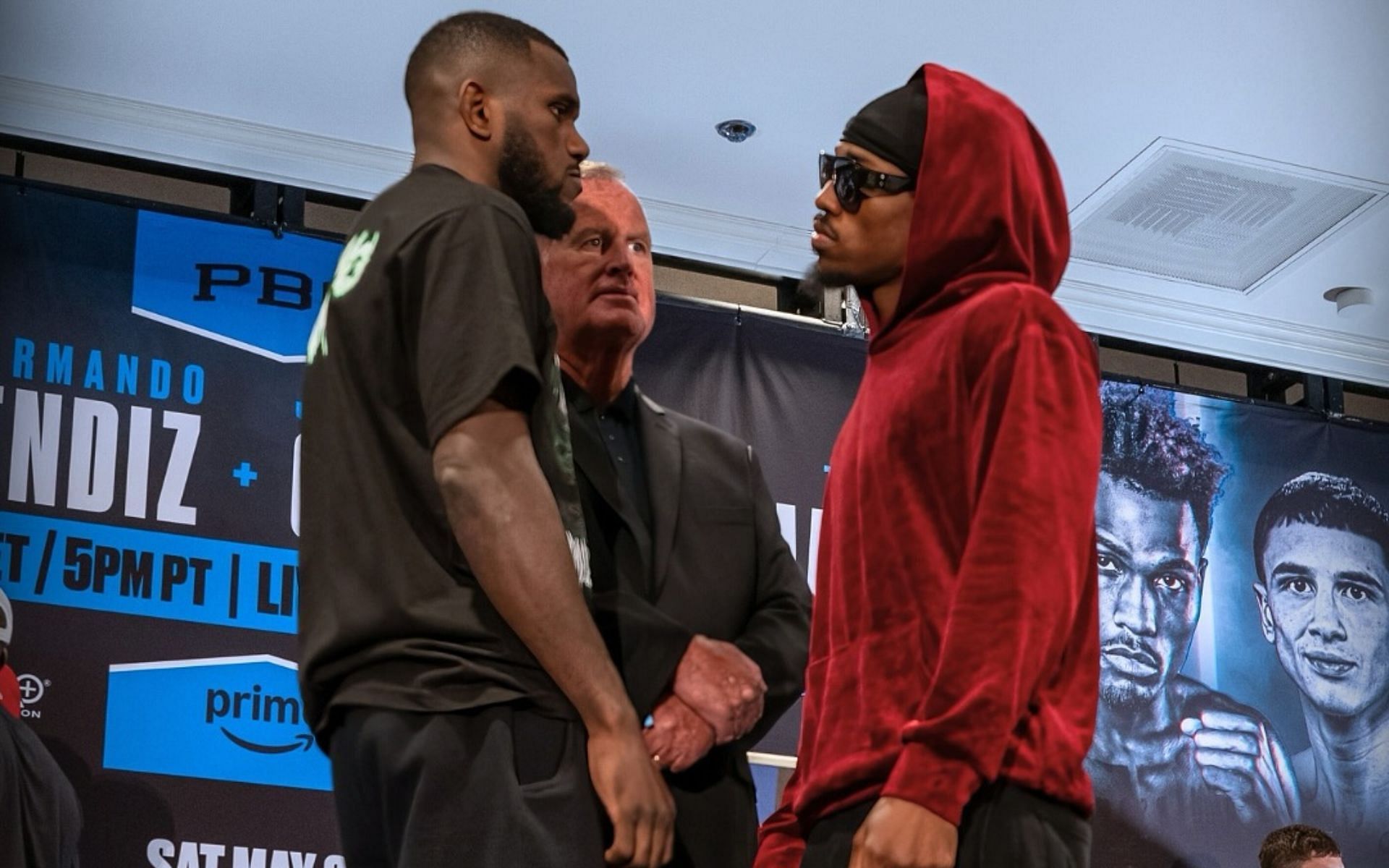Yoenli Feliciano Hernandez (left) faces Kyrone Davis (right). [Image courtesy: @yoyo_el_diablo on Instagram]