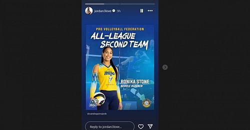 Jordan Love's fiancée earns major honors at from Pro Volleyball Federation after 2025 season /@jordan3love