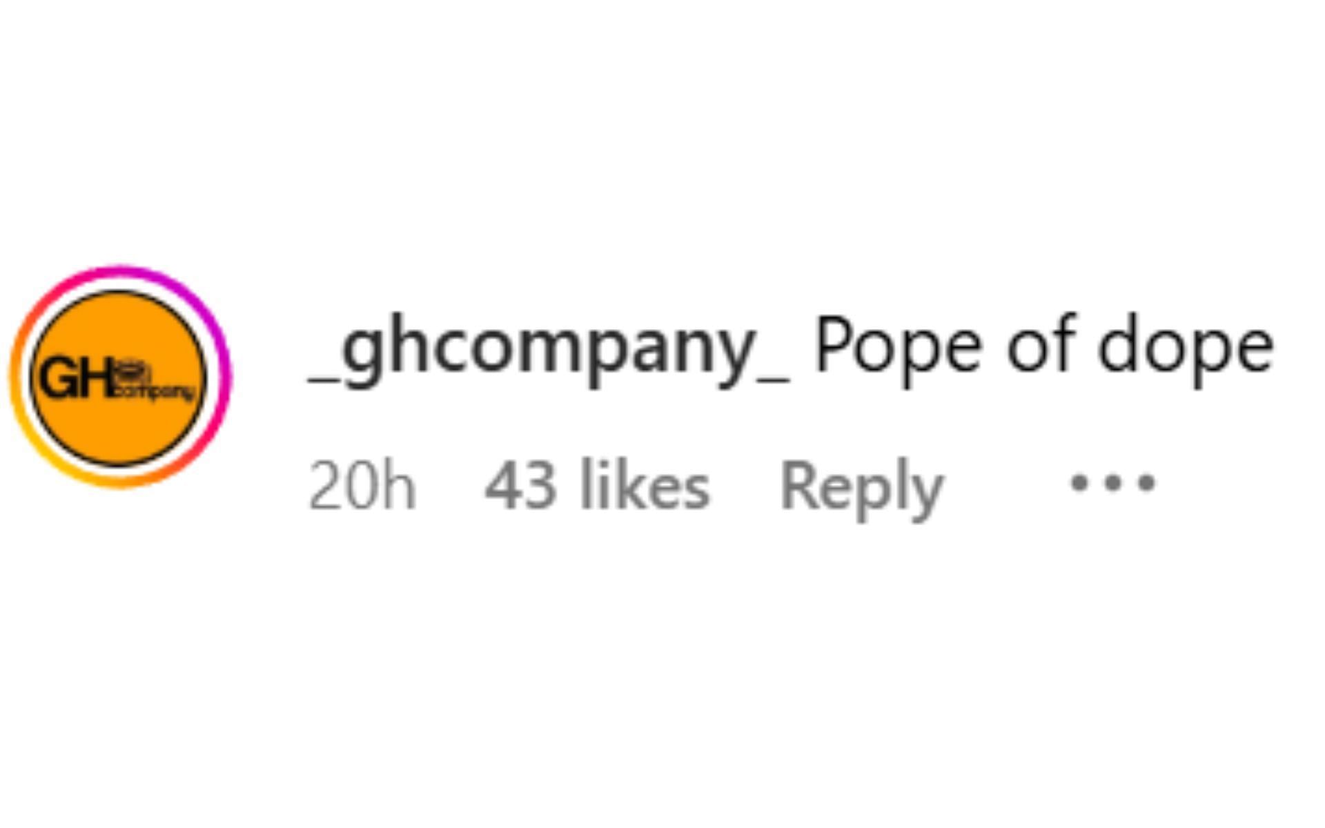 Fan&#039;s comment on McGregor&#039;s post [Screenshot courtesy: @thenotoriousmma on Instagram]