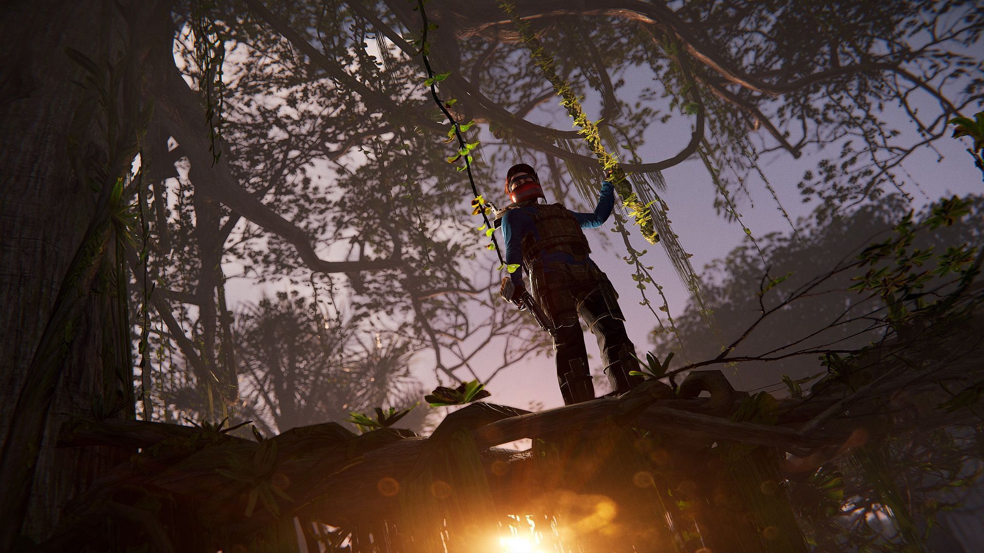 Rust Jungle update features vines as a mode of transportation (Image via Facepunch Studios)