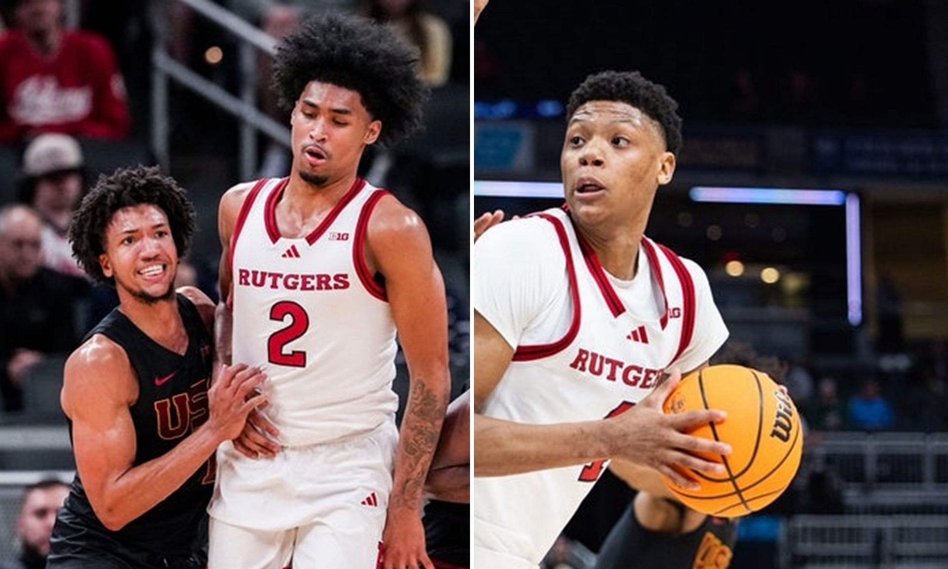 Rutgers&rsquo; Ace Bailey drops 1-word reaction as teammate Dylan Harper. (Image credit: Imagn)