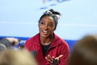 Simone Biles at the Core Hydration Classic in Hoffman Estates, Illinois. (Photo by Getty Images)