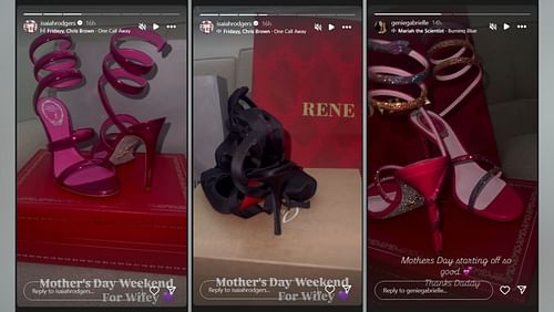 Isaiah Rodgers splurges on luxury Rene Caovilla stilettos for wife Genie Gabrielle (Image Credit: Rodgers/Gabrielle/IG)