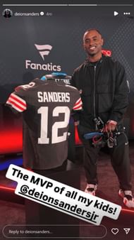 Image through the story of Instagram by Deion Sanders.