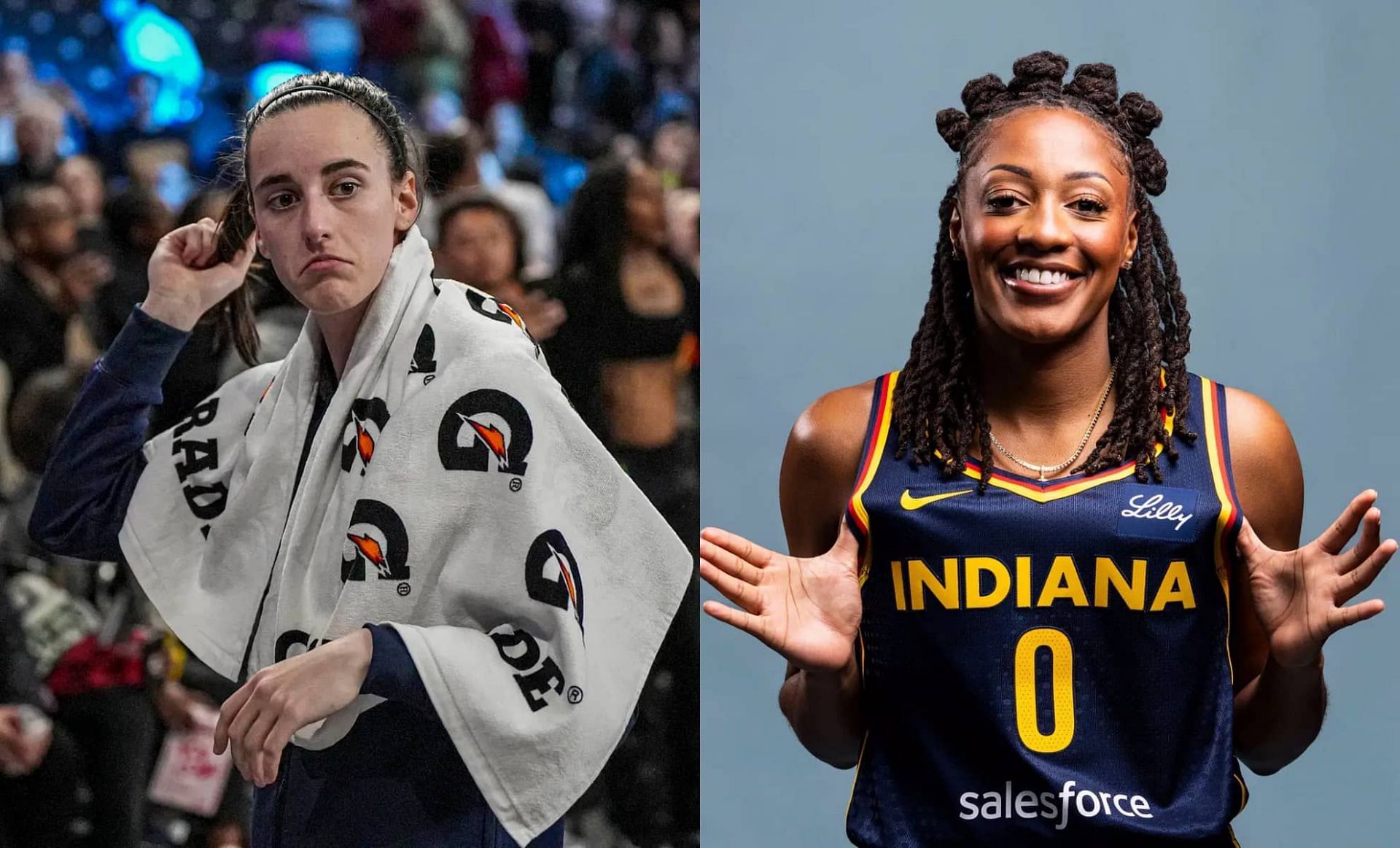 Caitlin Clark and Kelsey Mitchell