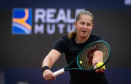 Ostapenko practices in the Internazionali BNL D'Italia 2025 - Day One - Source: Getty